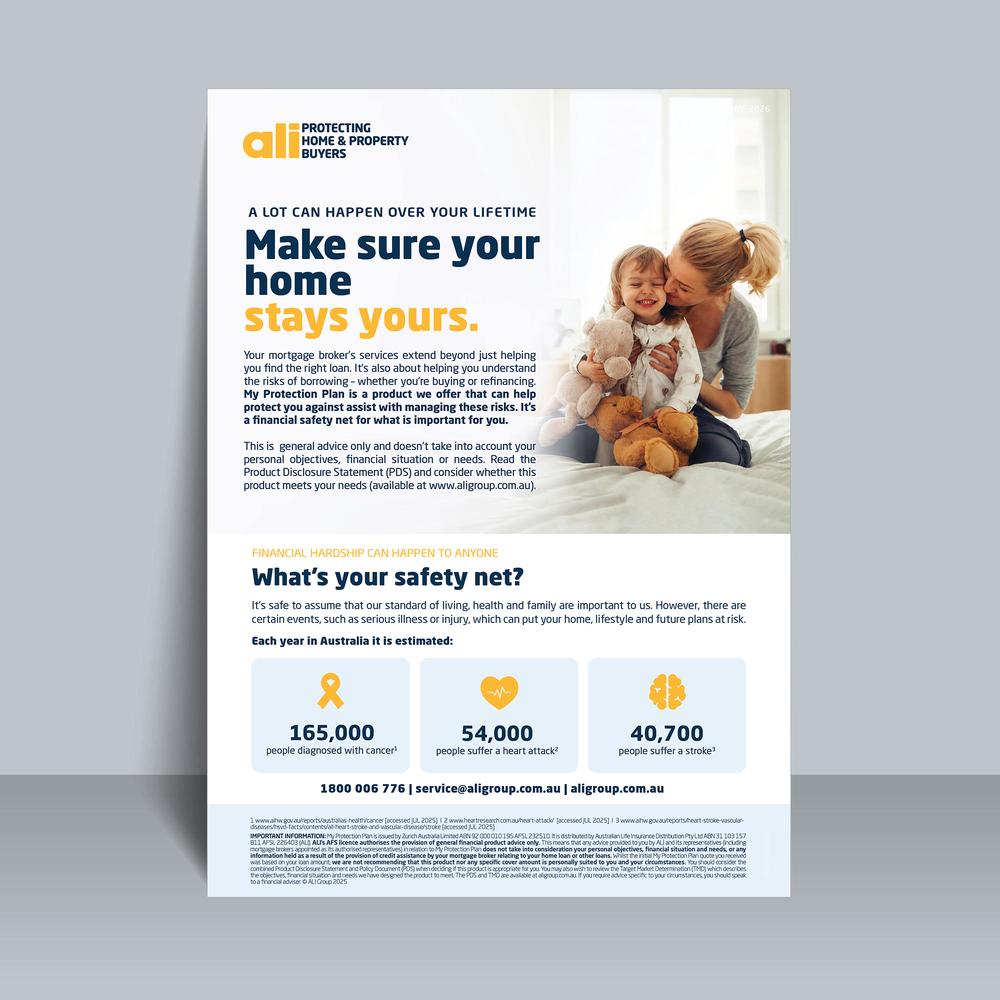 ALI Group home protection brochure mockup