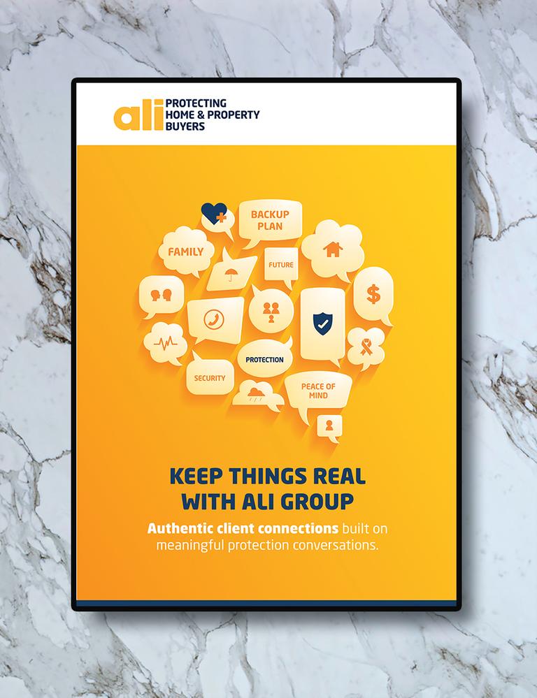 Elevated ALI Group campaign poster mockup