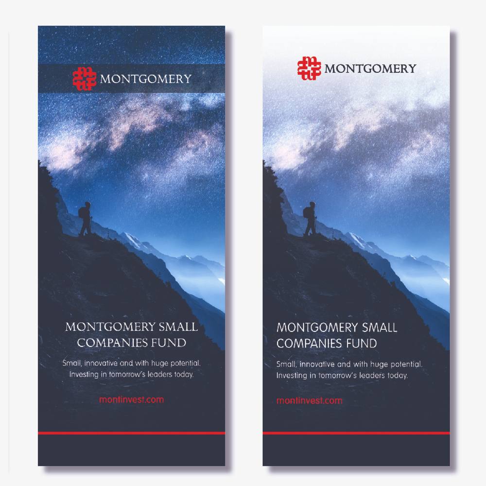 Investment fund rack card design pair