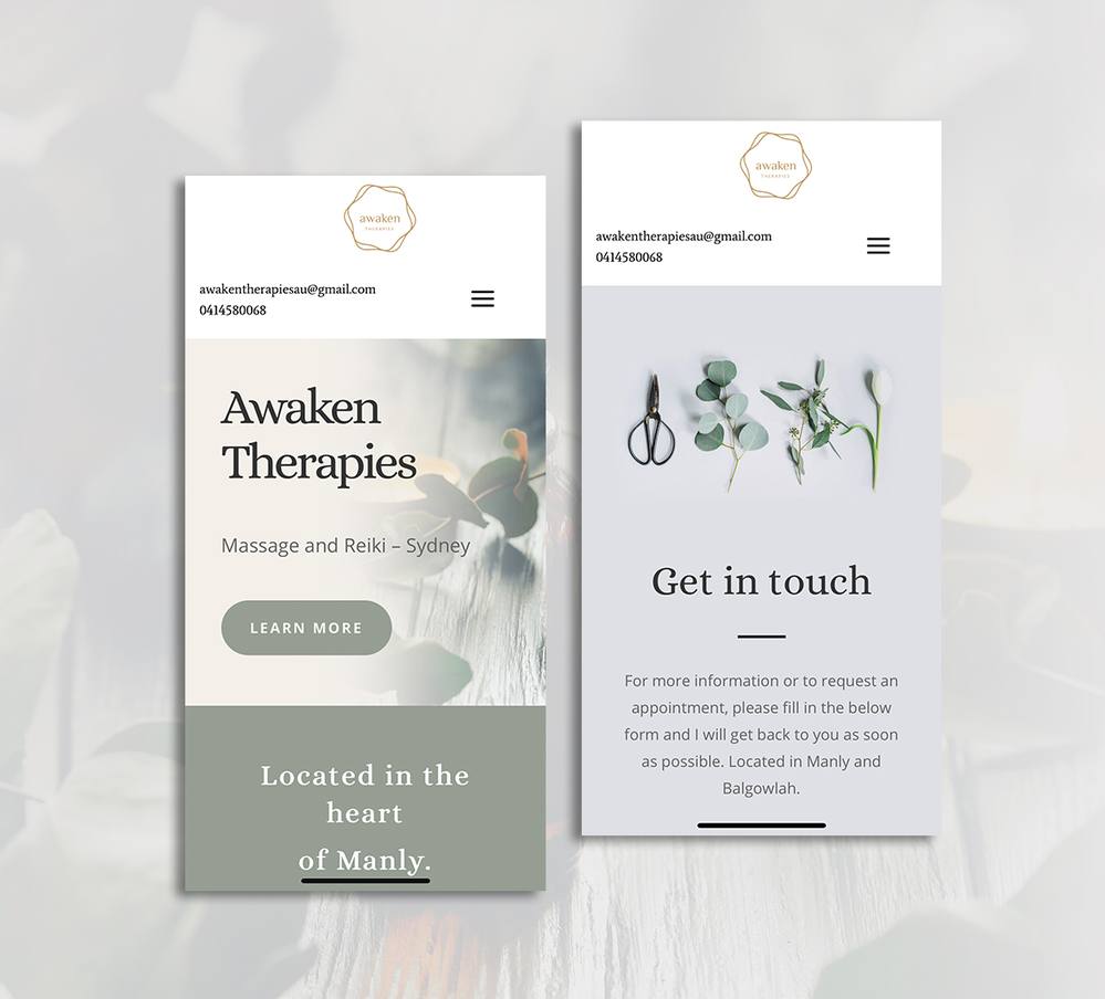 Wellness brand website homepage design