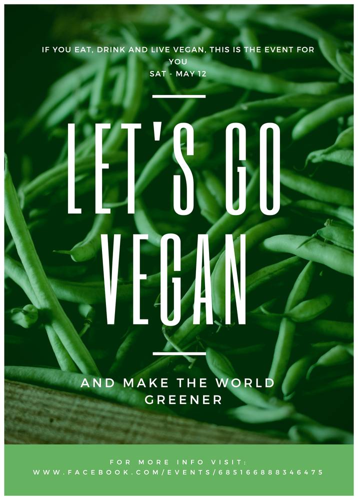 Vegan lifestyle campaign poster